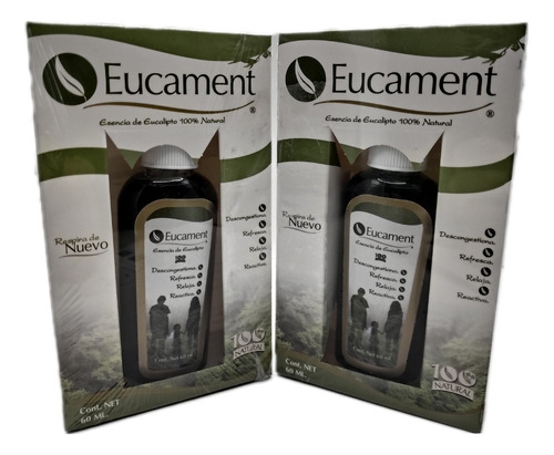 2 Eucament Esencia De Eucalipto Original 100% Natural