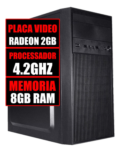 Pc Gamer Computador Barato Placa Video 2gb / Cpu Amd 4.2ghz