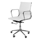 Silla De Oficina De Escritorio Ejecutiva Monet Ergonómica Color Blanco Material Del Tapizado Sintético