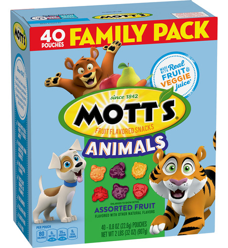 Mott's Snacks Con Sabor A Frutas, Frutas Surtidas De Animale