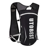 Utobest Mochila Hidratación Para Senderismo Camping Ciclismo Color Negro Diseño De La Tela Lisa