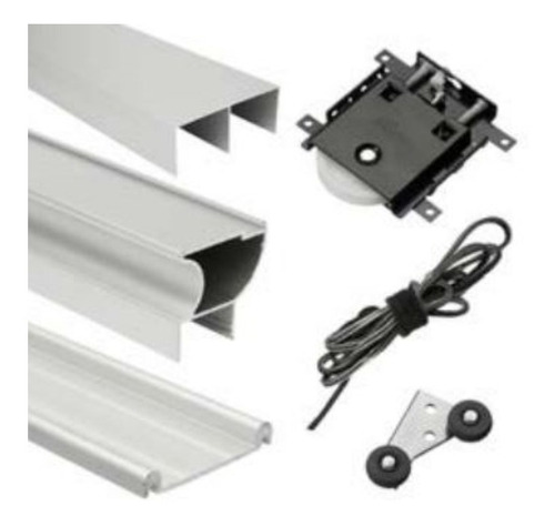Kit De Placard 2 Puertas - Largo 2,0mt Aluminio Premium