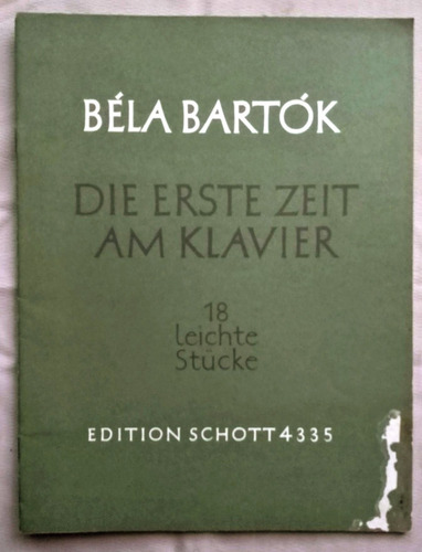 Bela Bartok 18 Piezas Faciles Para Piano Partitura