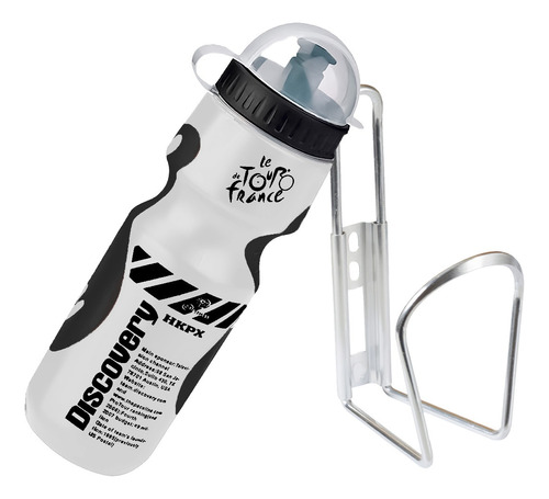 Botella Para Bicicleta 650ml + Soporte De Aluminio