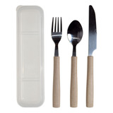 Set Cubiertos 2 Beige Topsoc