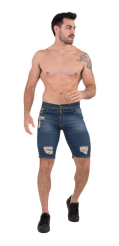 Bermudas Hombre De Jeans Elastizadas Modern Fit Talle 38- 50