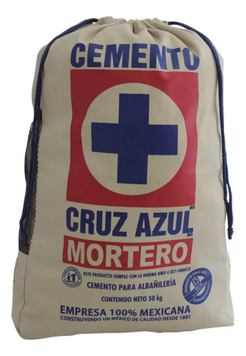 Mochila Morral De Lona  Azul Sport Cemento Cruz Azul 