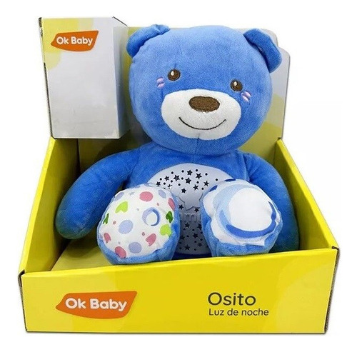 Peluche Osito Proyector Musical Luz Y Estrellas Cod Okbb0333