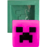 Forma Molde Silicone Sabonete Creeper Minecraft