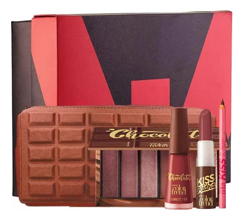 Presente Especial Avon Chocolat Belga 5 Itens Acompanh Caixa