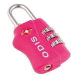 Candado Tsa 33mm Con Clave Rosado Odis