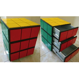 Cajonera Cubo Rubik 3 Cajones Correderas Metalicas 
