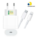 Cable Fuente Compatible Para iPhone X, Xr, 11, 12, 13, 14, Usb-c, 20 W, Color Blanco