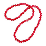 Colar De Pérolas Vermelho 8mm Acessórios