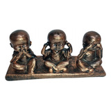 Enfeite Decorativo Trio De Buda Baby Hindu Cego Surdo E Mudo