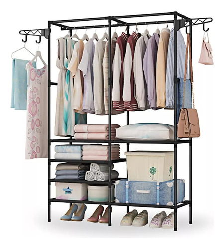 Closet Organizador 2 Espacios Zapatero Perchero Multifuncion