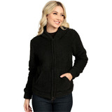 Blusa Feminina De Frio Inverno Grossa Capuz Teddy Peluciado