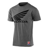 Remera Honda Institucional Hombre 2023 Negra/gris/blanca