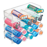 Organizador Botellas Apilable, 4 Unidades - Transparente.