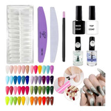 Kit Inicial Para Soft Gel 240 Tips Esmaltes Limas Base Y Top