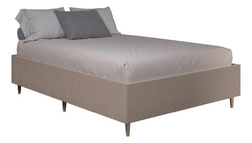 Cama Box Base Casal P/ Colchão De 1,38m Desmontável Toronto Cor Mascavo