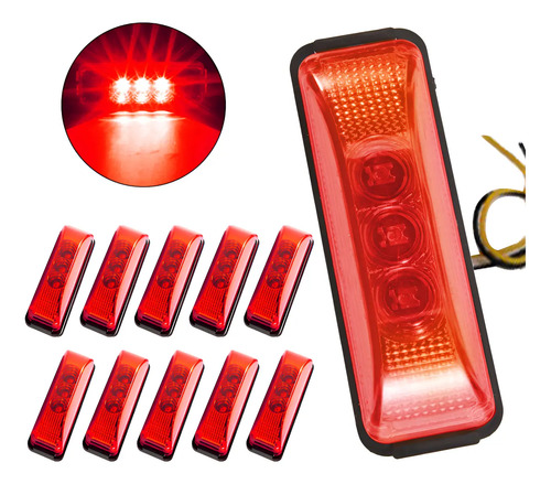 10pcs Led Marcador Lateral Luz De Gálibo Camión Remolque Rv | MercadoLibre