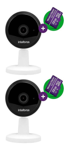 Kit 2 Câmera Wi-fi Hd Imx1 + Cartão Micro-sd 32gb Intelbras