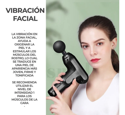 Masajeador Eléctrico Facial Relajante Corporal Pies Cabeza Color Negro