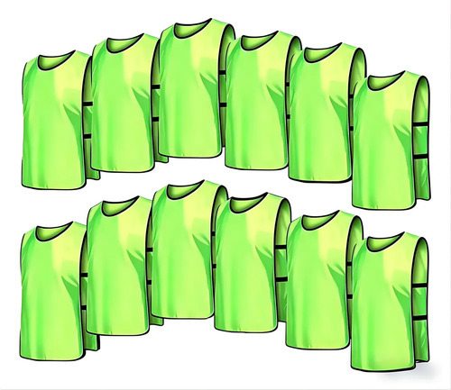 12pcs Casacas Chaleco Entrenamiento Deportivo Futbol Niños