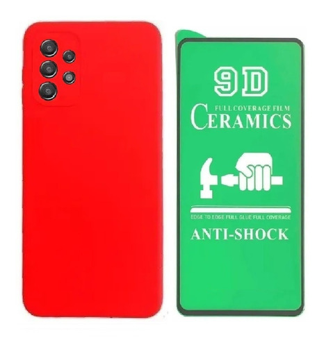 Forro Silicone Case + Cerámico Flexible Para Samsung A52s