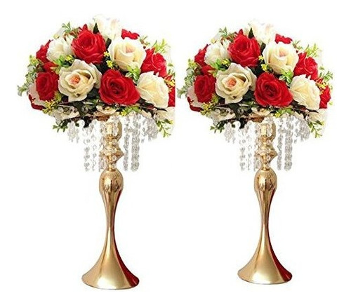 Lanlong 2pcs 43 Cm (17  ) De Altura Boda Centro De Mesa,