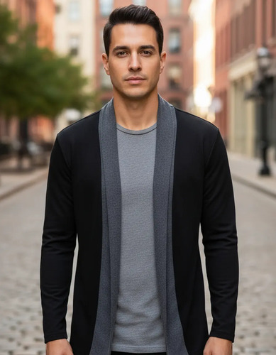 Elegante Gabardina Saco Hoodie  Blazer Excelente Tacto 4206 | Envío gratis
