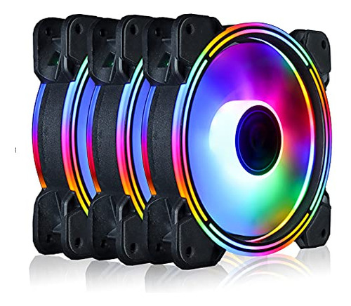 Ventilador Rgb Led Pc Silencioso 120 Mm - 3 Piezas (multicol