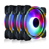 Ventilador Rgb Led Pc Silencioso 120 Mm - 3 Piezas (multicol