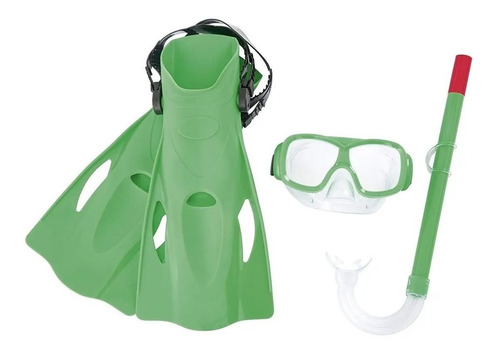 Kit Buceo Niños Antiparra + Snorkel + Patas De Rana Bestway 