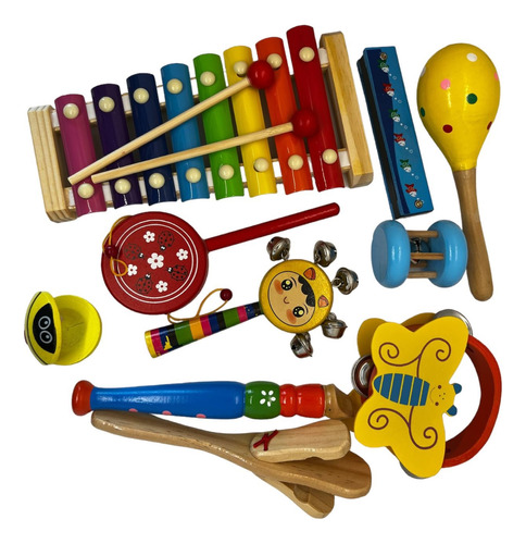 Juego Kit Musical 10 Instrumentos Para Niños Y Niñas 