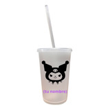 Vaso Con Popote 25 Pzas  Personalizados 16oz Kuromi