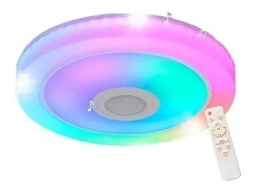 Lampara De Colores Led Reproductor Musical Bluetooth Control Color Blanco