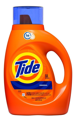 Detergente Liquido Tide He Original 32ld 1,36lts 