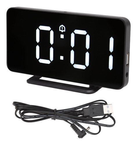 Reloj Despertador Digital Con Espejo, 5 V, Doble Alarma, Fun