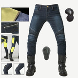 Pantalón Motociclista Jeans Kevlar Con Protecciones /