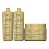 Felps Xrepair Shampoo Condicionador 2x1litro + Mascara 300g