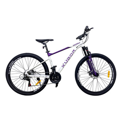 Bicicleta De Montaña Kubor Calipso 3 Rodada 27 | Cuadro De Aluminio Talla M | 9 Velocidades | Frenos De Disco | Color Blanco Deportivo | Ligera, Resistente E Ideal Para Terreno Irregular