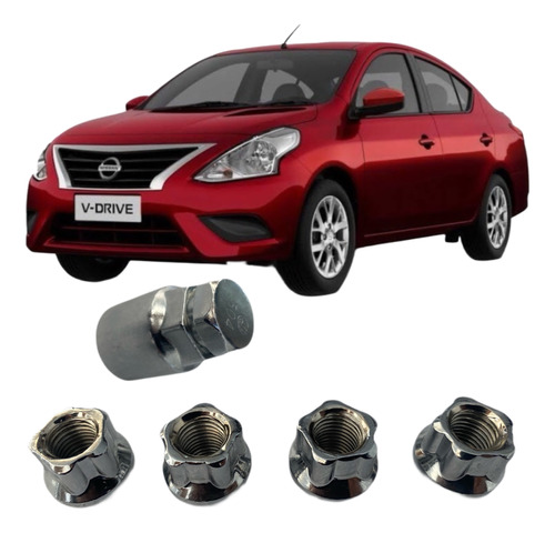 Birlos De Seguridad Nissan Versa V 2012-2021 Acero Solido.