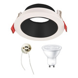 Spot Embutir Pvc Antideslumbrante Macroled + Dicro Led