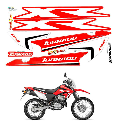 Kit Adesivos Take Completo Honda Xr 250 Tornado 08 Off Road