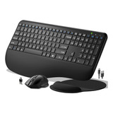 Teclado Ergonmico Inalmbrico Y Mouse, Juego De Mouse De Tecl