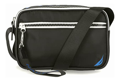 Nautica High Seas Camera Crossbody Para Mujer, Negro -,