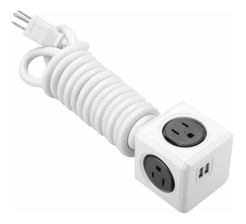 Allocacoc Multitoma En Cubo Con Extensión De 3.0mts Gris Usb