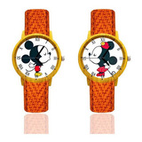 Reloj De Pareja Mickey Y Minnie + Estuche Tureloj